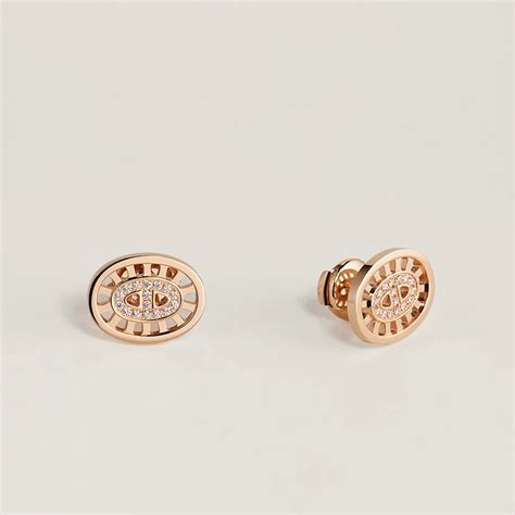 Chaine d'ancre Divine stud earrings, small model .